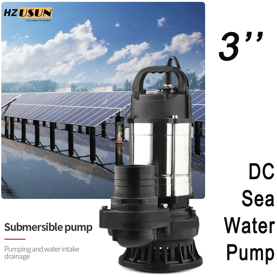 3inch pompe solaire bomba de agua Solar Kit Con Panel DC Solar Submersible  Borehole Well Water Pump