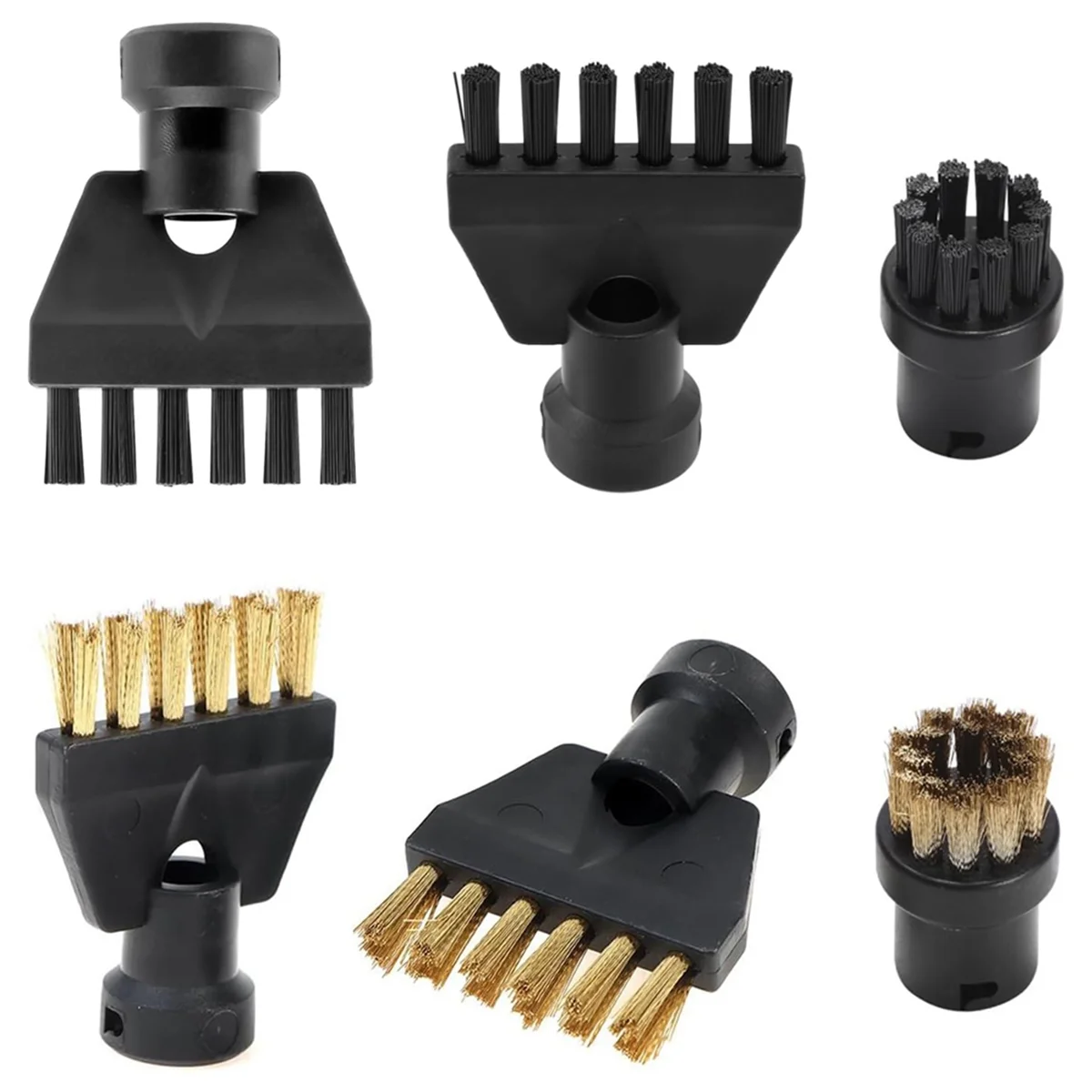 

Steam Cleaner Accessories for SC1 SC2 SC4 SC5, Brush Attachment Set Includes Round Brush Sets Flat Brush Heads