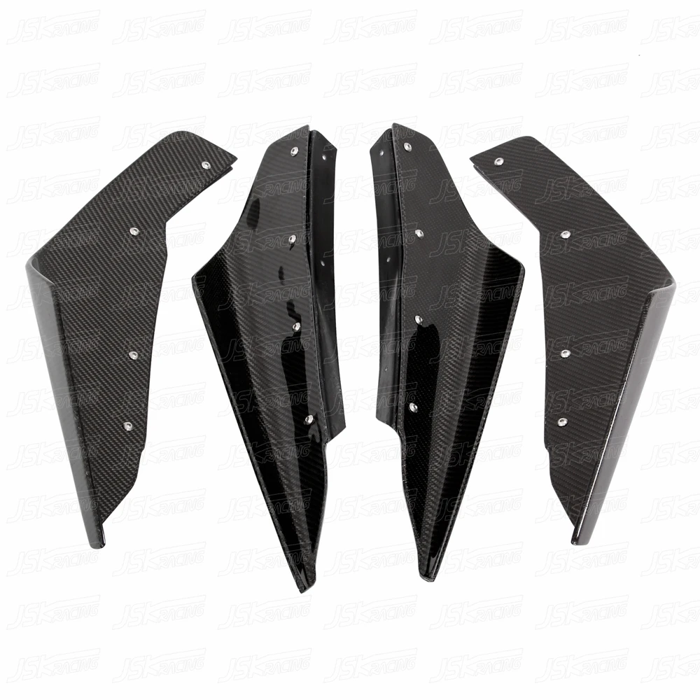 

V Style Carbon Fiber Front Bumper Canards For Mitsubishi Lancer Evo 10 2008-2015(JSKMSEV08001)