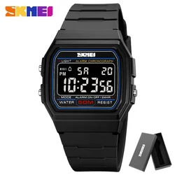SKMEI Men's Digital Sport Waterproof Chrono Date Week Wristwatch (Black blackbox)