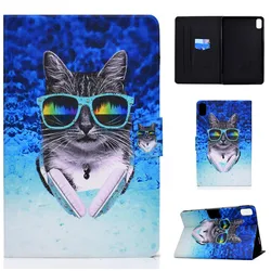 Premium Flip PU Leather Case for 10.4 Tablet - Durable & Stylish Cover for Kids (Cool cat)