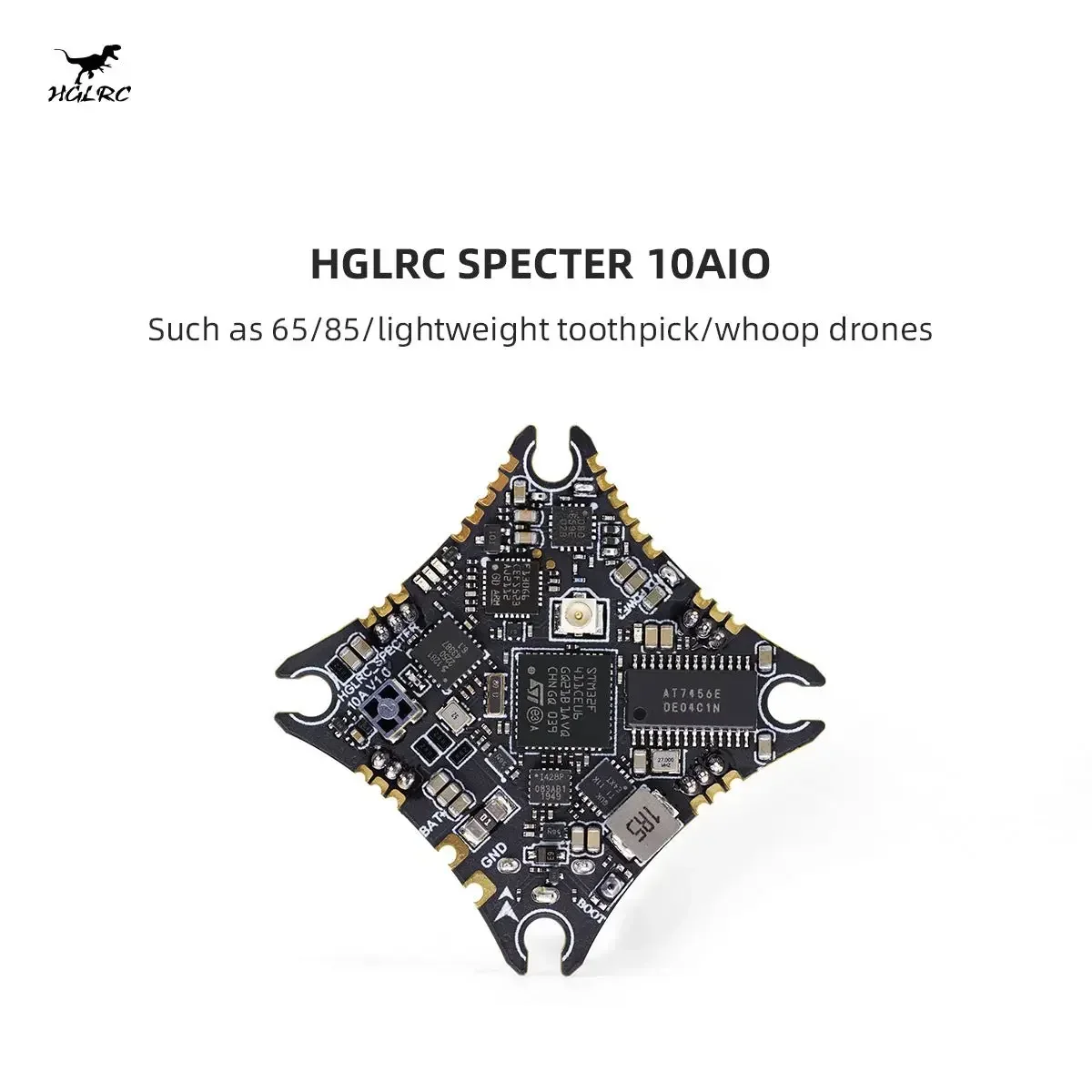 HGLRC SPECTER 10A 1-2S AIO-F411 Контроллер полета BLHELIS 10A 5,8G 400 мВт VTX SPI ELRS 2,4G RX