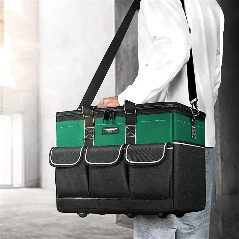 

Portable Waterproof Tool Bag Durable Thickened Large Capacity Square Electrician Hardware Toolkit Maintenance Tool Storage Bag