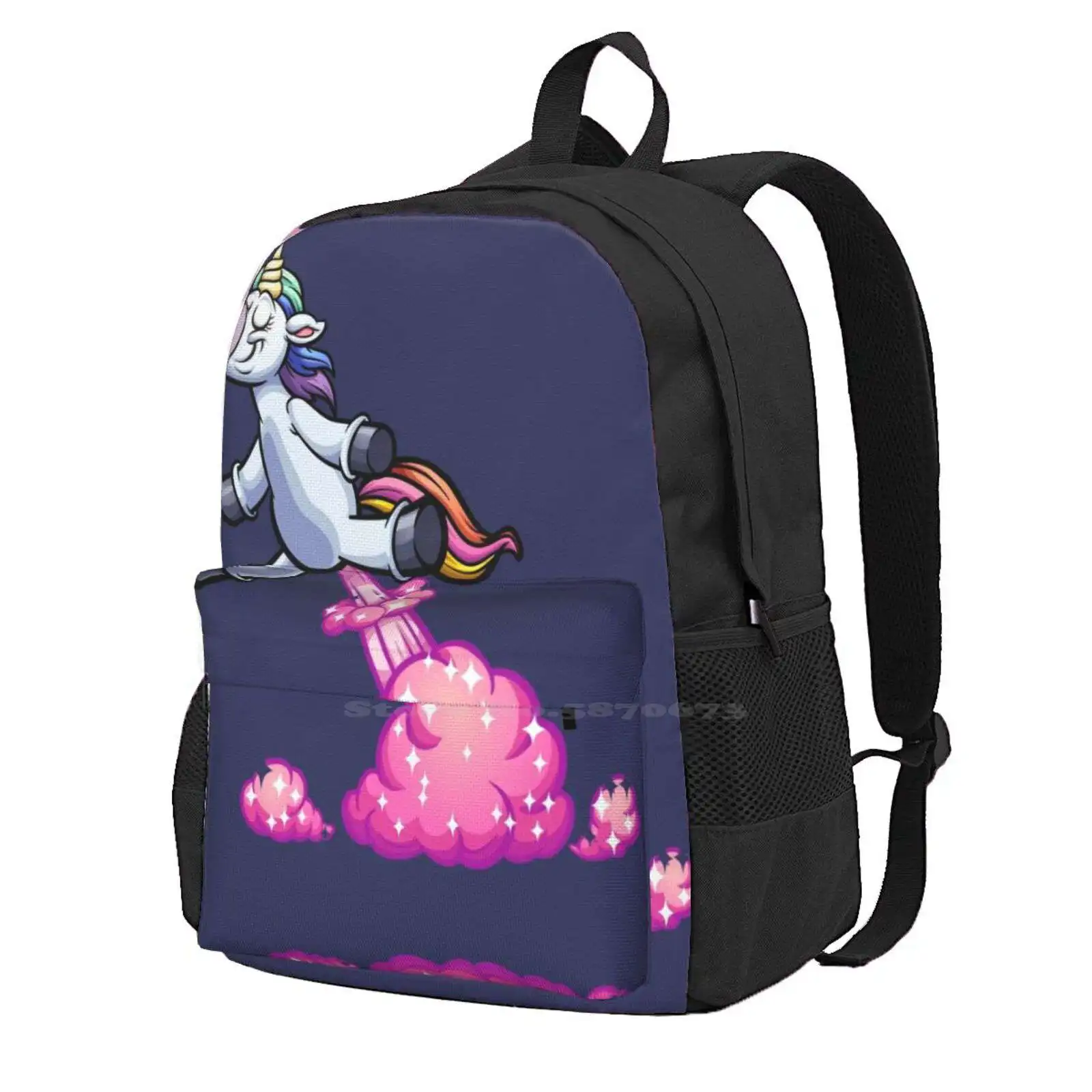 

Cute Unicorn Farting Rainbow Hot Sale Backpack Fashion Bags Magical Farting Unicorn Funny Farting Unicorn Funny Farting Rainbow