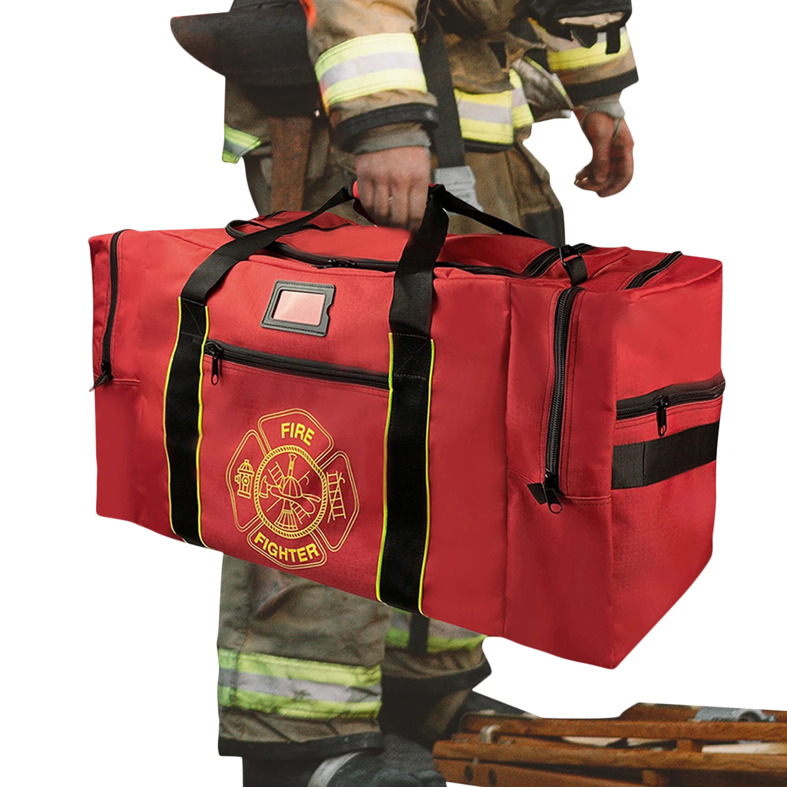 FIRE FIGHTER 消防士ダッフルバッグ　特大サイズ　ギアバッグ Amazon.co.jp: 消防士ギアバッグ - 消防士出動ギアバッグ - 消防