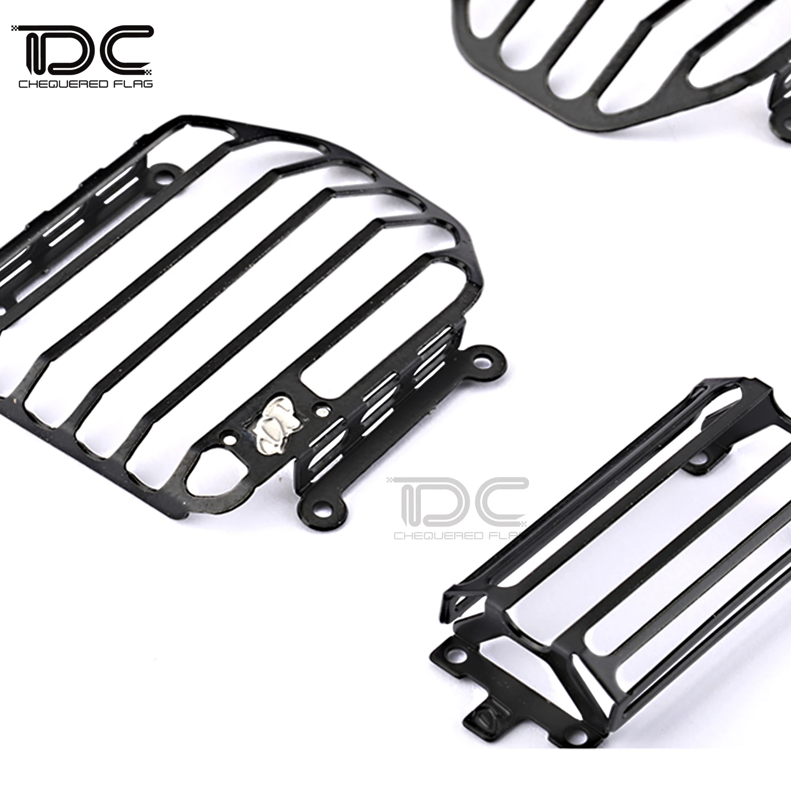 메탈 라이트 커버 키트 1/10, 디펜더 D90 D110 용, 전면 및 후면 보호 램프, 그릴 스케일 RC 크롤러 자동차 업그레이드