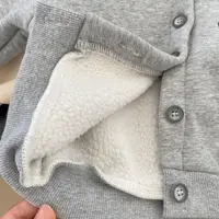 2024 Autumn Winter New Baby Boy Warm Coat Infant Letter Embroidery Cotton Jacket Girls Casual Cardigan Sweatshirt Kids Clothes 3