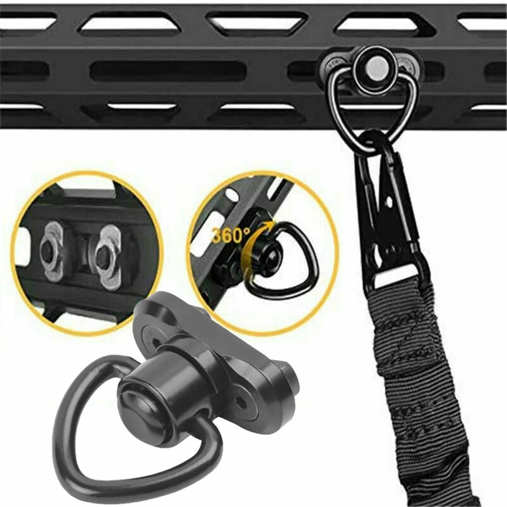 12PCSSlingSwivelStudMountAdapterForMlokRailQuickReleaseQD