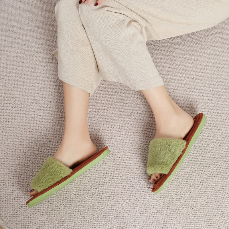 Warm Furry Women Slippers Winter Flat Shoes