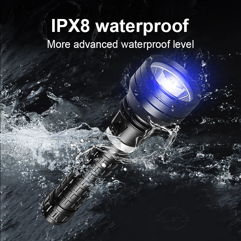 9900000LM 강력한 XHP399 다이빙 손전등 전문 스쿠버 다이빙 토치 IPX8 수중 램프 1000M 고출력 LED 손전등