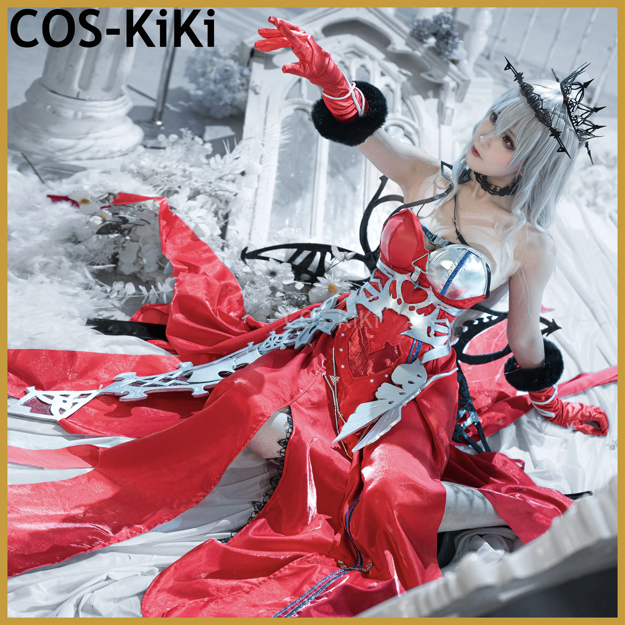 

Костюм для косплея Рыцари Скади COS-KiKi, подкручивающее сердце, красный страны, костюм для косплея, костюм для Хэллоуина, Женский костюм для ролевых игр