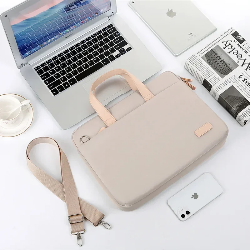 Estojo Portátil para Macbook Air 13 14 156 Polegadas Luva Protetora Asus Lenovo Dell Xiaomi Huawei Bolsa de Ombro - Imagem 3