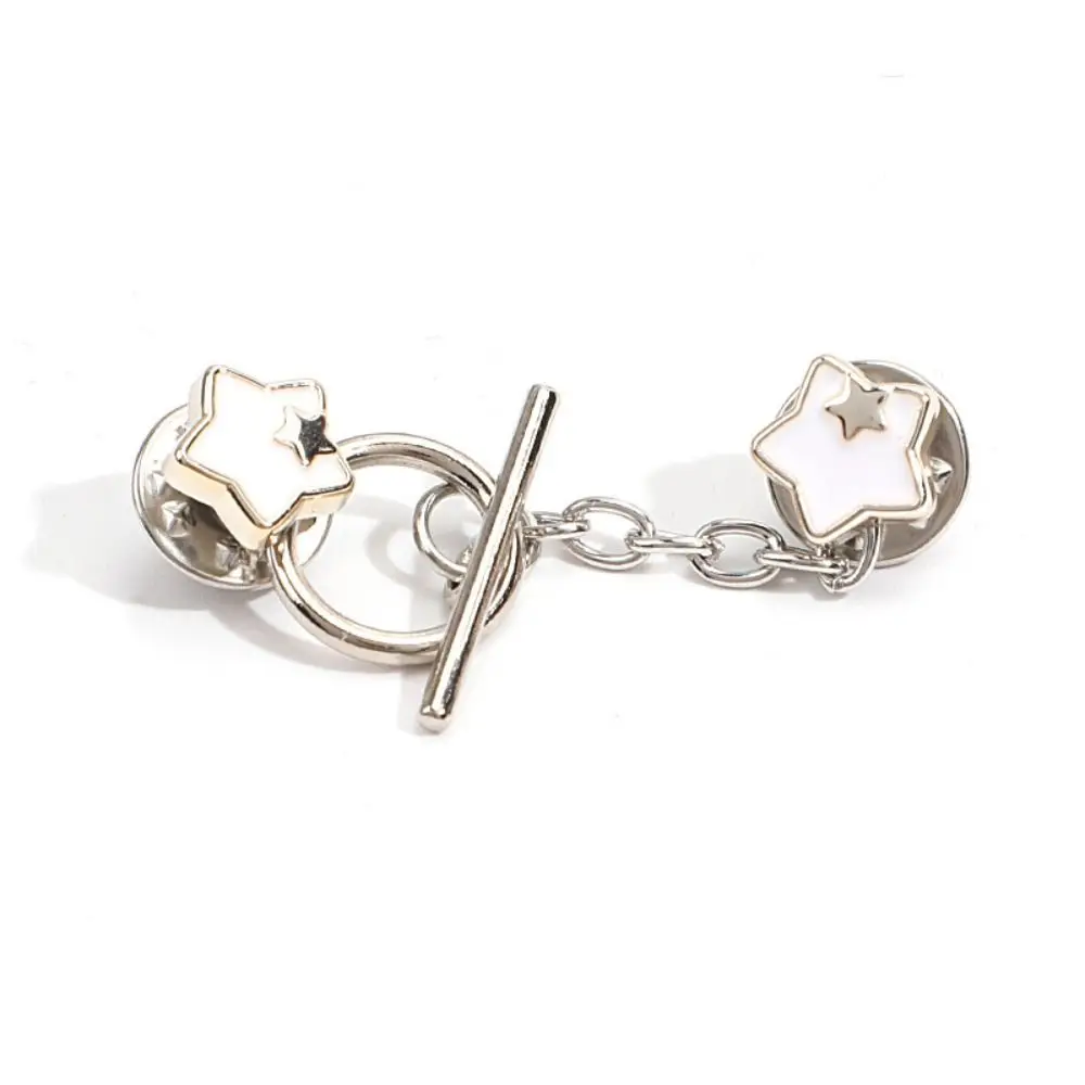 Women's Tighten Waist Brooches Cardigan Detachable Nail-Free Pin Pearl Brooch Fixed Close Neckline Decorative Brooch