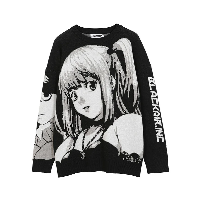 Women Hip Hop Streetwear Harajuku Sweater Vintage Japanese Style Anime Girl Knitted 2023 Cotton Pullover Sweaters Female Clothes 2