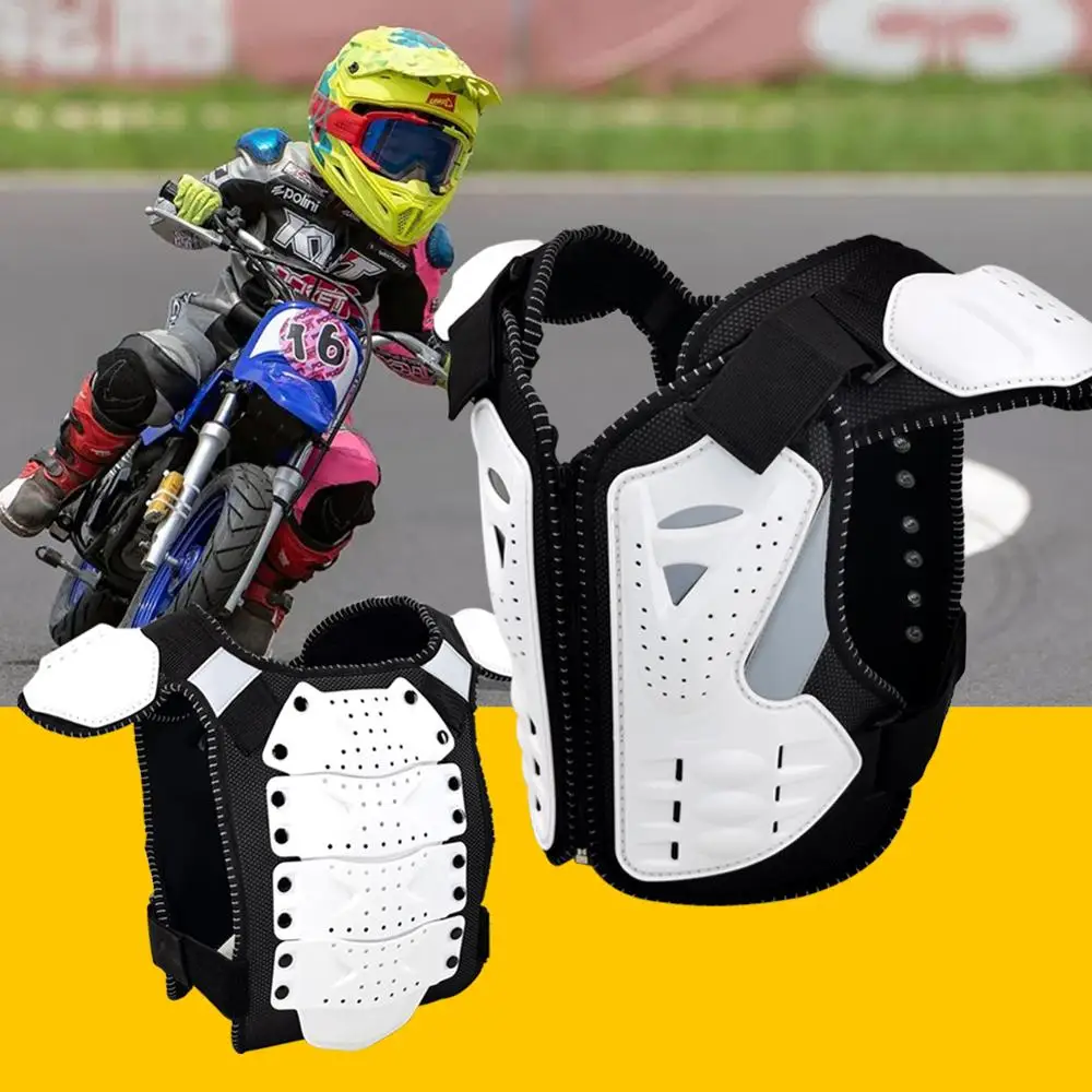Kids Motocross Body Armour Protection Motorbike Jacket Vest Chest Back UK F3O2 