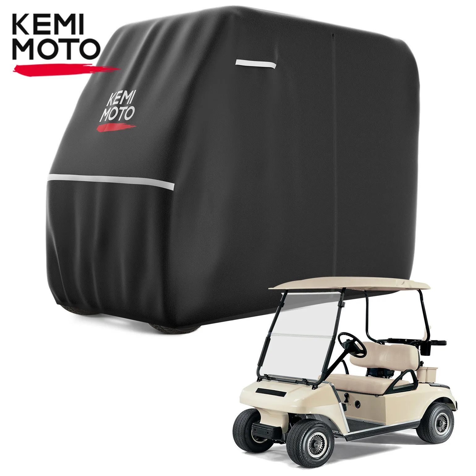 108 "X 48" X 66 "Kemimoto 600D Impermeabile Golf Cart Rain Cover Heavy Duty Universale Compatibile Con Ezgo Club Car 2/2 + 2/4 Passeggeri
