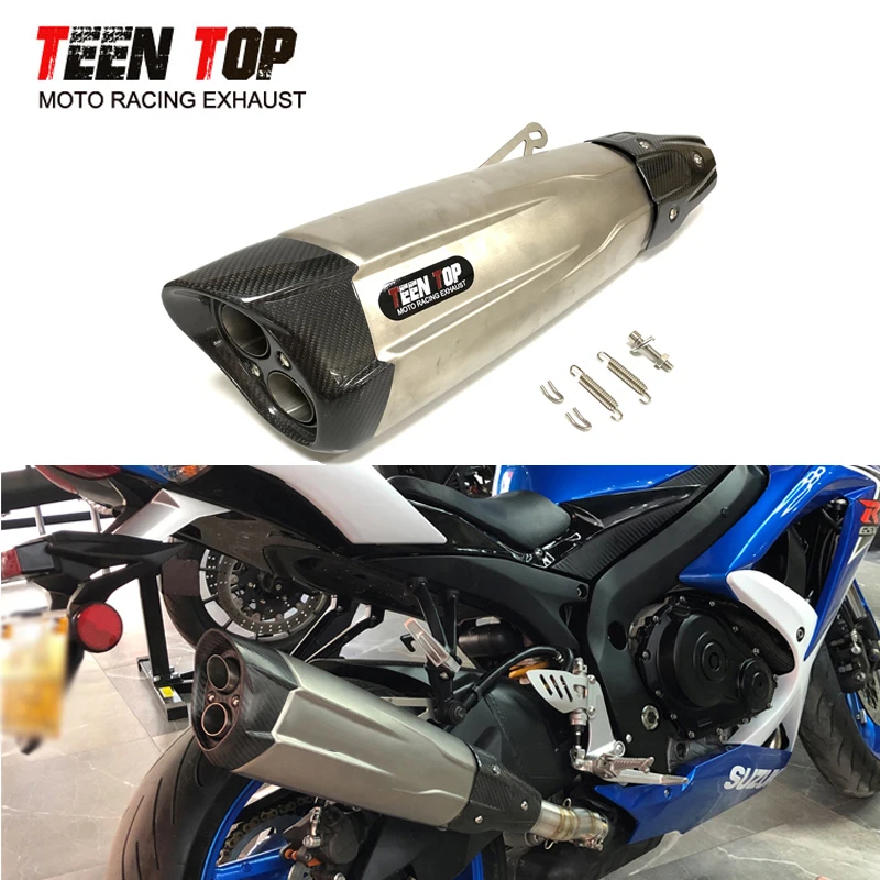 

Универсальный глушитель выхлопной трубы мотоцикла для BMW R1250GS S1000RR Z1000 для KTM 1190 1299ADV R1200GS выхлопной глушитель из углеродного волокна