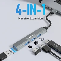 Lemorele 60cm 4Ports USB HUB OTG USB A 3.0 Adapter Multi Splitter Adapter Laptop Accessories For Xiaomi Lenovo Macbook Pro 2