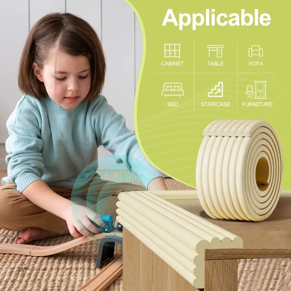 Soft Foam Baby Safety Corner Protector Strip for Furniture
