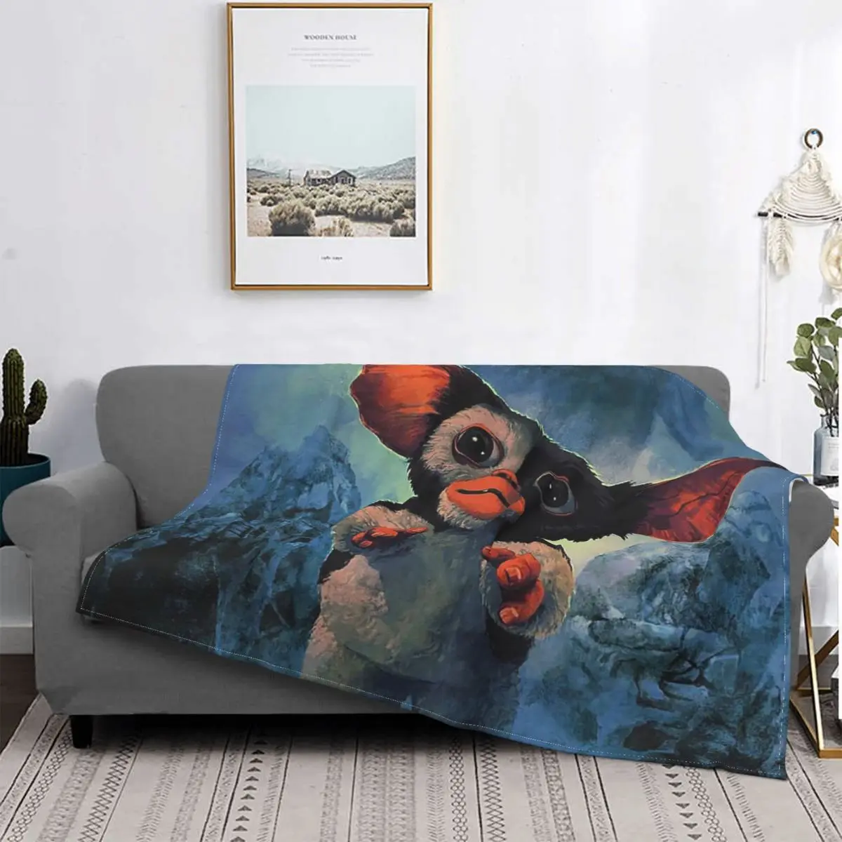 

Gremlins Movie Blanket for kids cartoon Flannel Throw Blankets Bedroom Sofa Decoration Lightweight Bedspreads