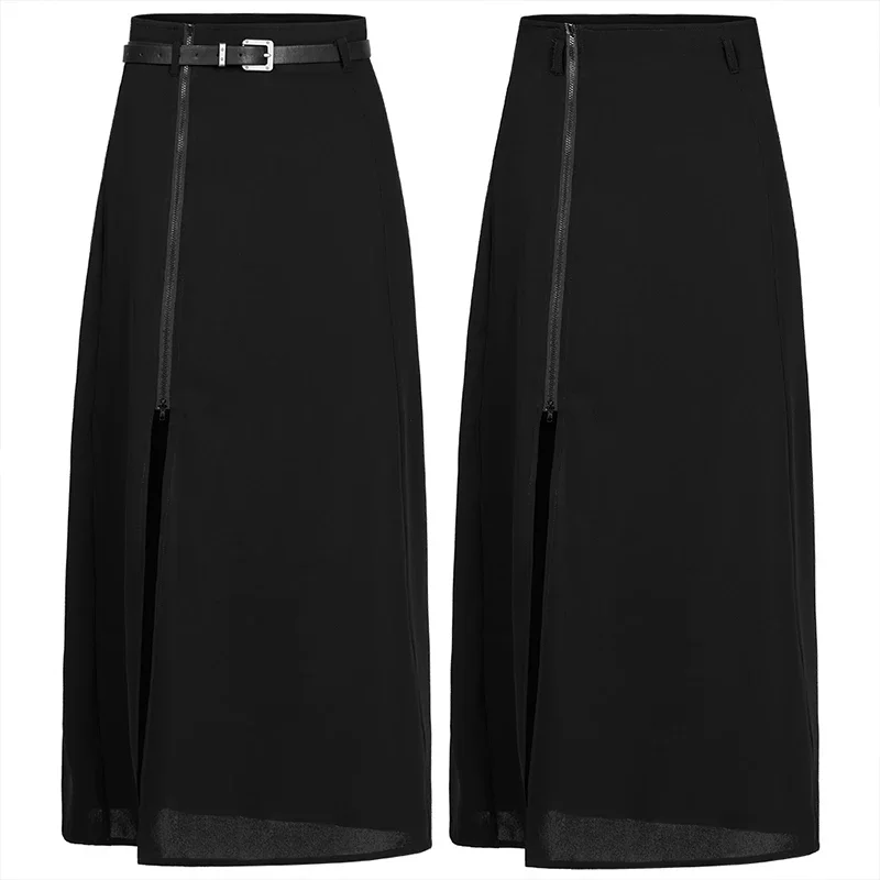 【HI FI FNK】(W) Pim Nylon Long Skirt Amazon.com: Ffnkrnfi Womens Check Skirt Pleated Maxi Skirt