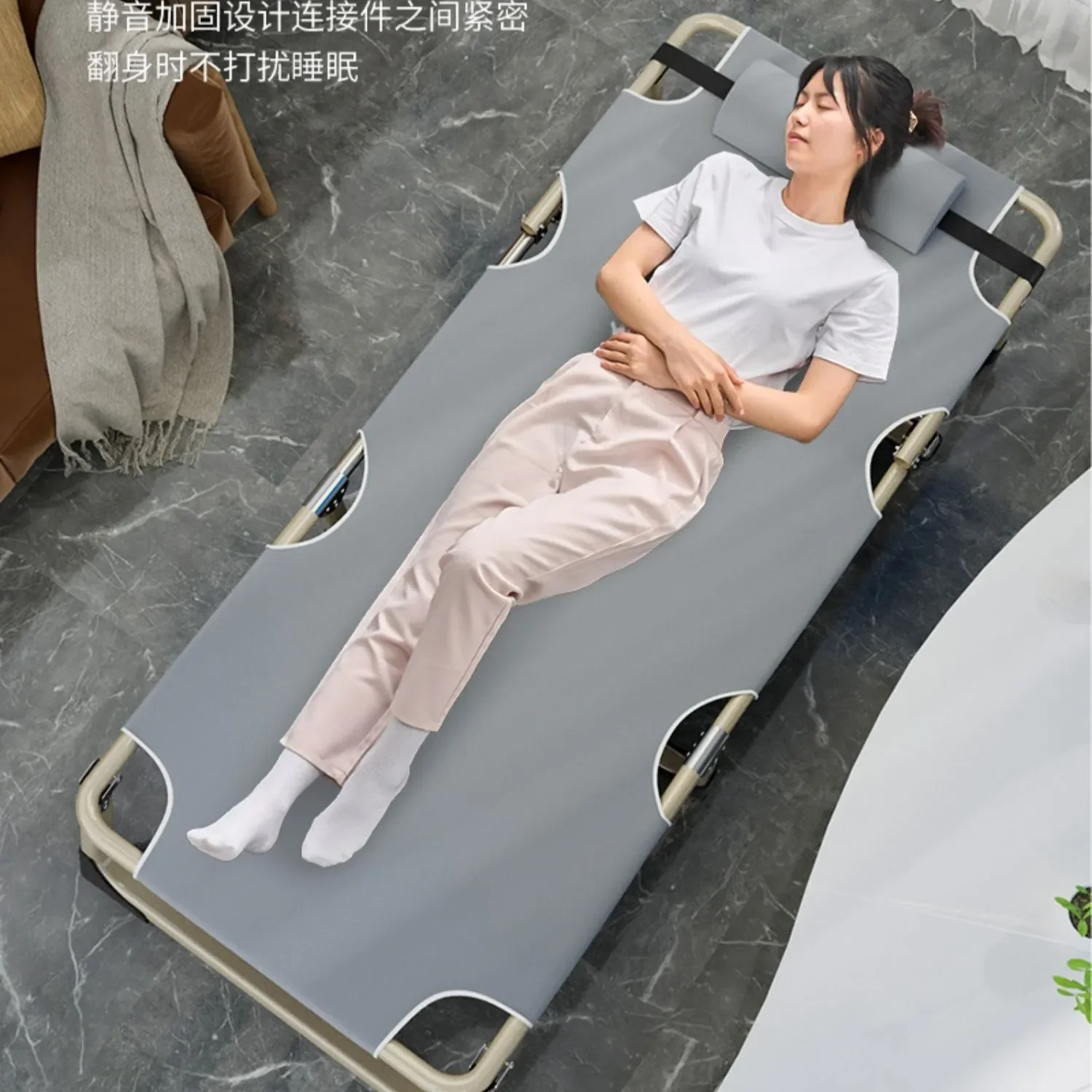 GIANXI Summer Outdoor Folding Chair Adult Siesta Artifact Living Room Simple Lounge Chair Siesta Artifact With Mattress Camp Bed