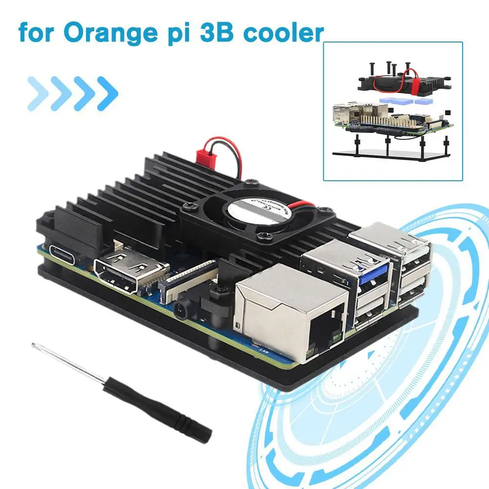

Для Orange Pi 3B охладитель из алюминиевого сплава телефон с охлаждающим вентилятором радиаторы пассивный Охлаждающий радиатор охладитель силиконовый радиатор активный