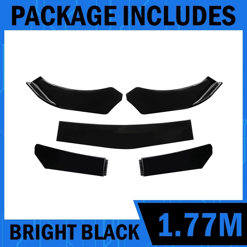 Універсальний передній спойлер для губ, регульований бампер для BMW для Benz для Honda для Volkswagen Передній спліттер, дифузор, нижній комплект кузова