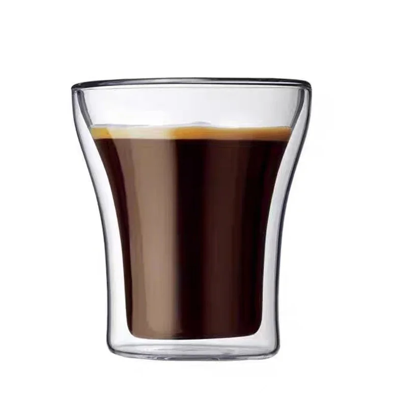 Double Wall Glass Coffee Cup - كوب قهوة زجاج مزدوج...