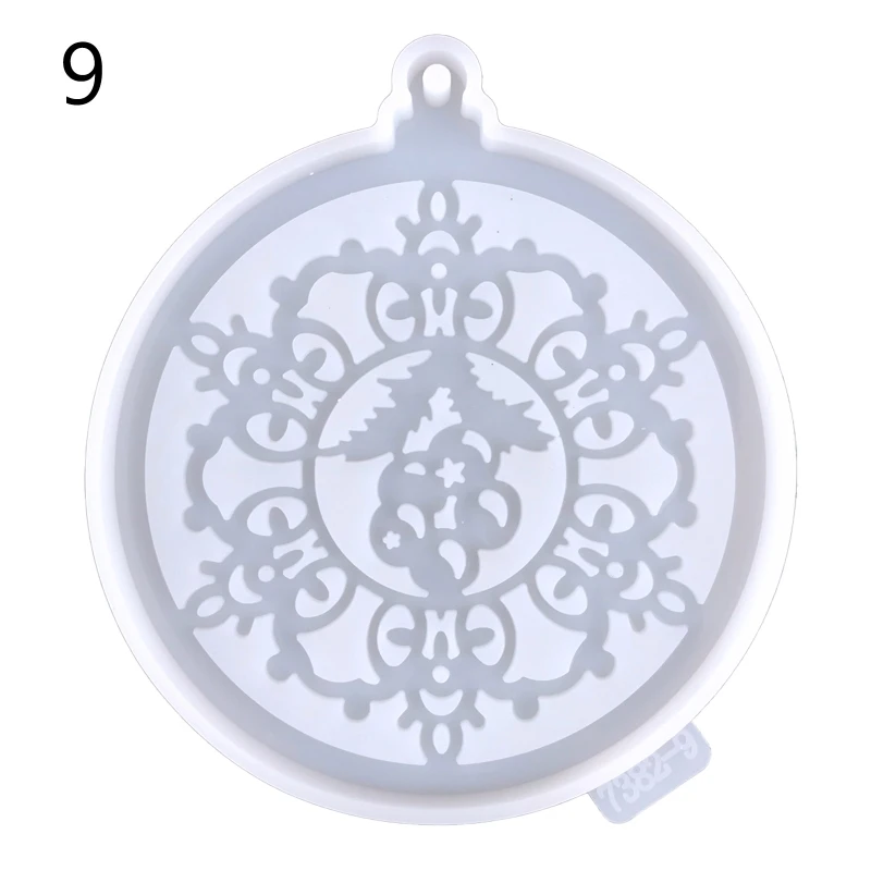 

Рождественский брелок, силиконовая форма, брелок, подвески, форма для эпоксидной смолы, форма для литья с подвесным отверстием