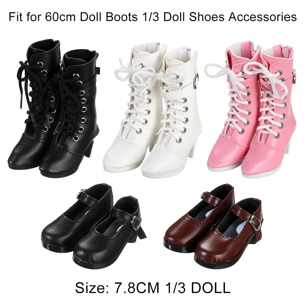 PU Leather Doll Boots Accessories 60cm Doll Shoes