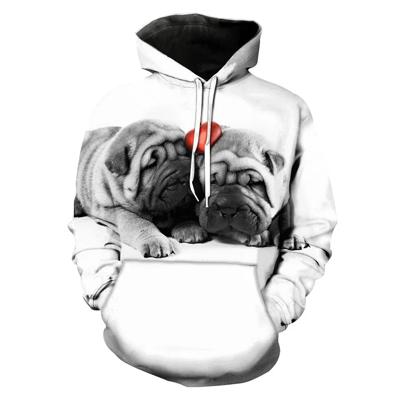 

Animal Cute Dog art Sportswear Leisure Harajuku 3D Printing Hoodie / Sweatshirt / Jacket / Men's and Women's New Cat Street Tops
