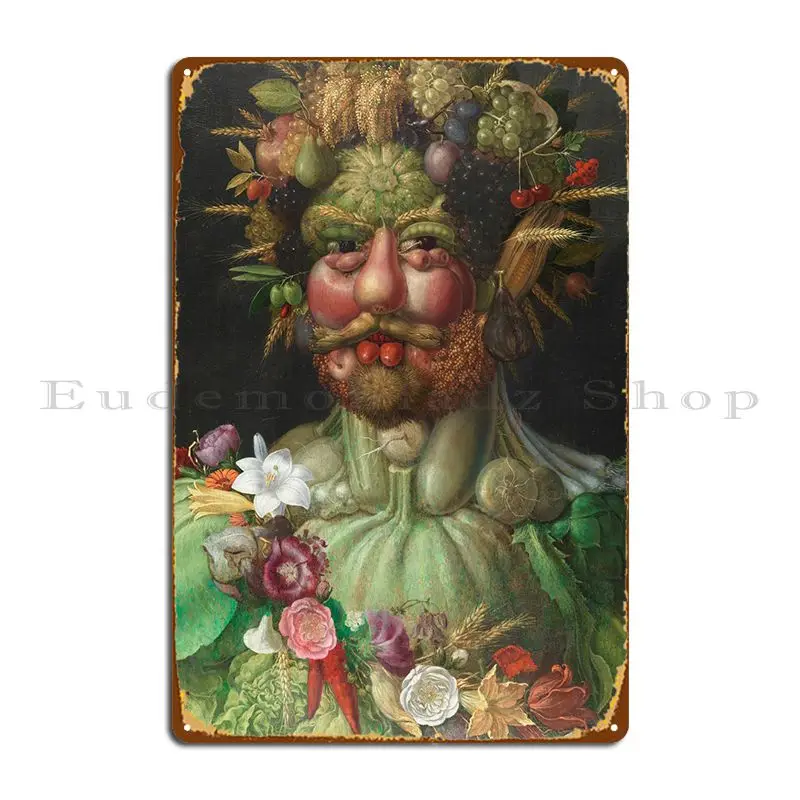 Giuseppe Arcimboldo Metal Sign Wall Custom Design Decoration Home Wall Decor Tin Sign Poster
