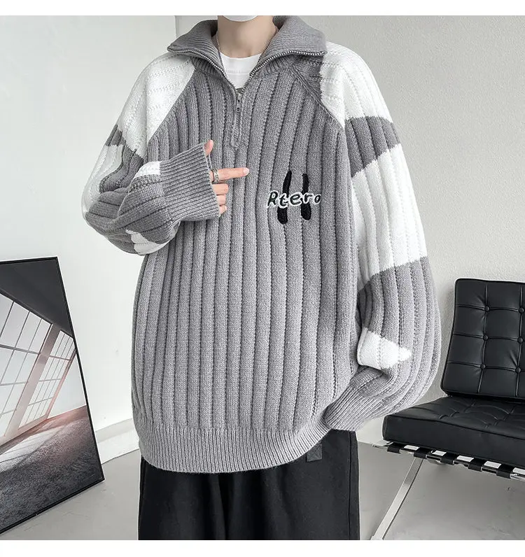 Description Picture 4 of itemMale Jumper Solid Sweater Pullover Knit New in Sweaters Korean Popular Clothes Luxury Clothing Men's Winter Sweater Knitwear