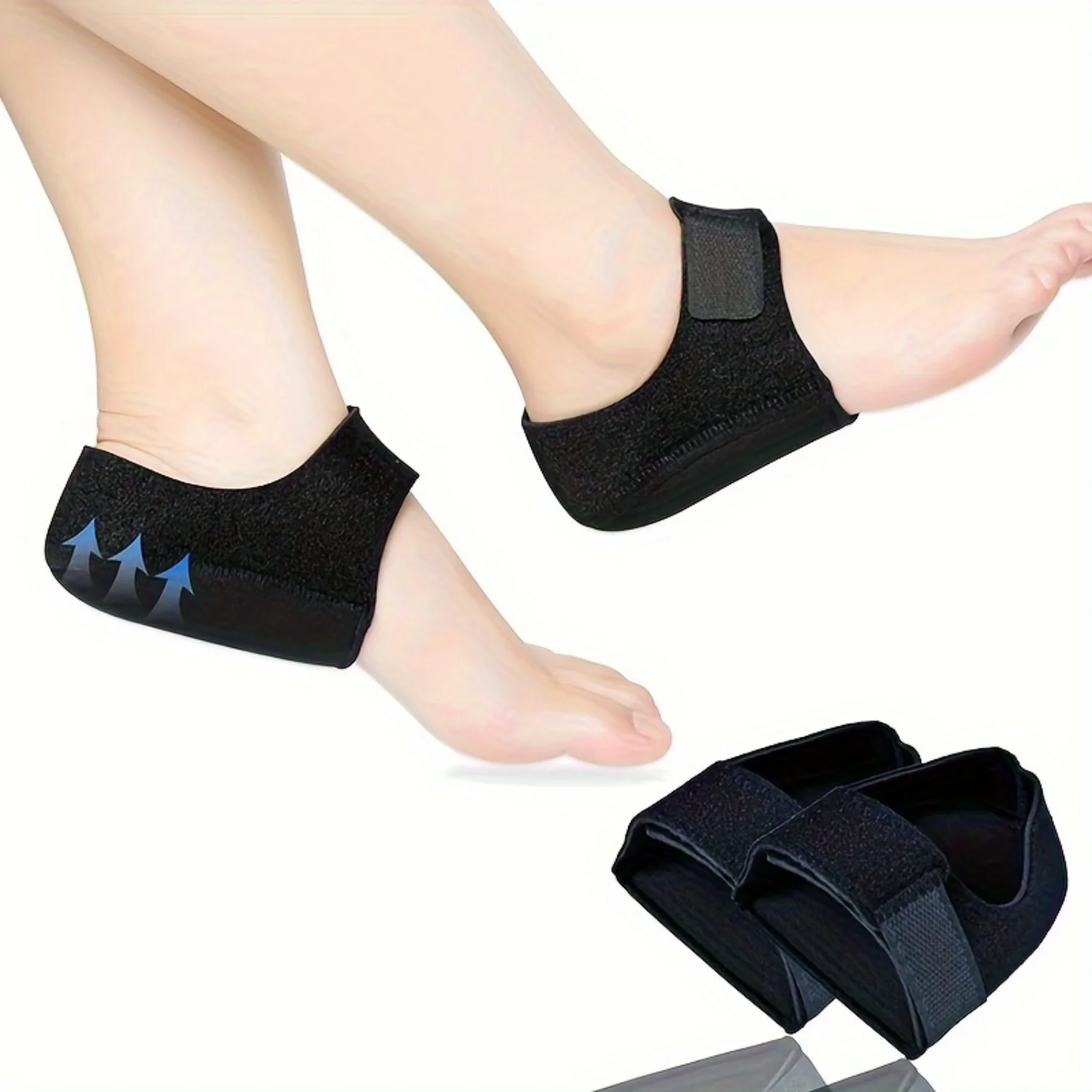 4-Pack Heel Protectors with Gel Pad for Comfort and Shock Absorption-Universal Fit Support Pads for Men and Women, Fits Most F