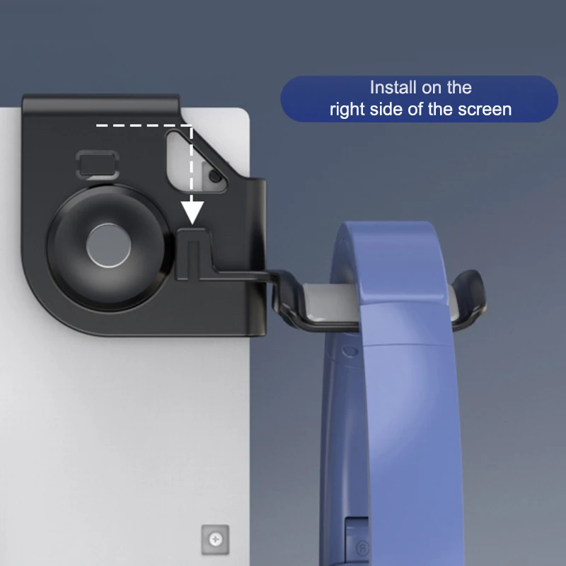Headphone Holder PC Monitor Hanger Wall Hook Monitor Earphone Stand Universal Headset Hanging Hook Durable Headphone Bracket