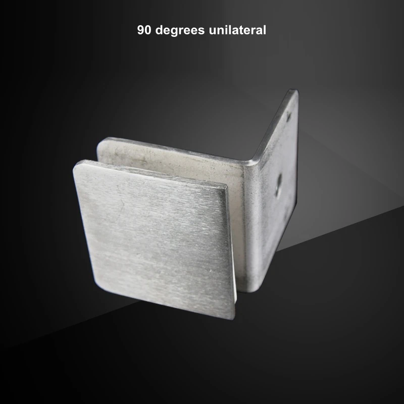 1pcs 304 Stainless Steel Glass Clamp Bracket Holder Heavy Duty Clam Shelf Clip Support Shower Room Mirror L-Camp Bathroom Clip