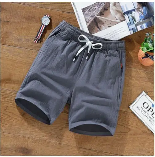 남성용 리넨 코튼 반바지, 중국 스타일, 플러스 사이즈, 빅 7XL, 8XL, 9XL 반바지, 캐주얼 남성 홈 스트레치 반바지, 그린 그레이, 48, 여름