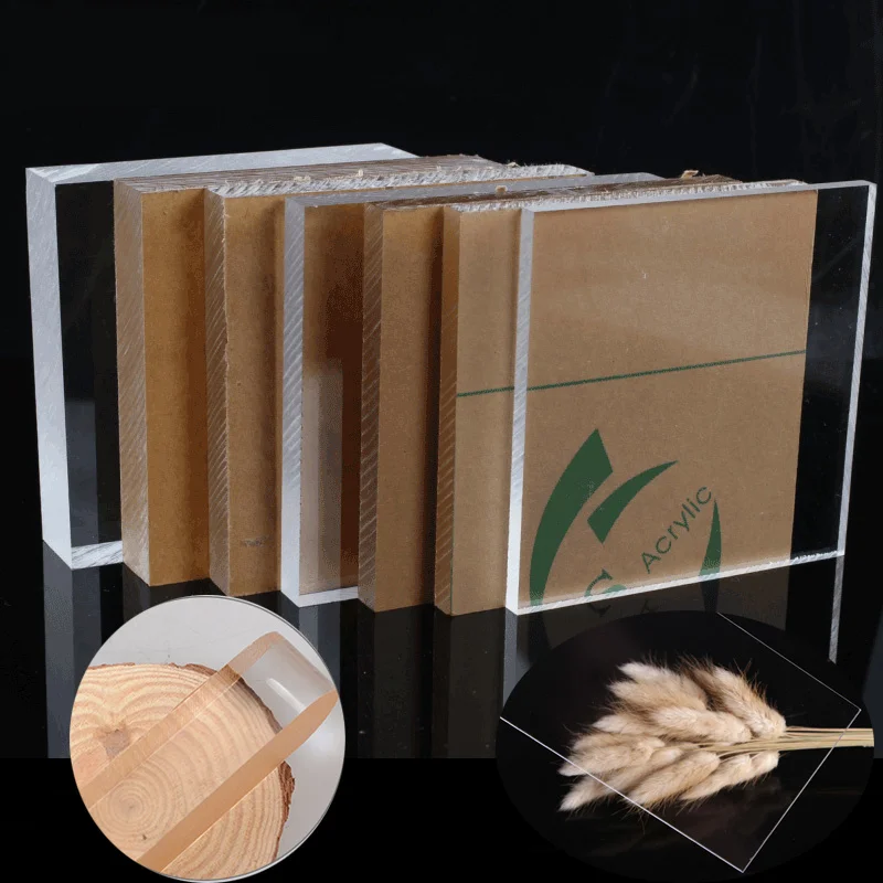 500*500mm Transparent Plexiglas Clear Plastic Acrylic Sheet Board Organic Glass Polymethyl Methacrylate 1mm 3mm 8mm Thickness
