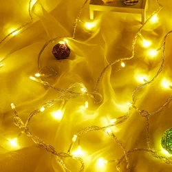 Luminous Waterproof Battery - Powered LED Fairy String Lights for Indoor & Outdoor Decor (Warm White)