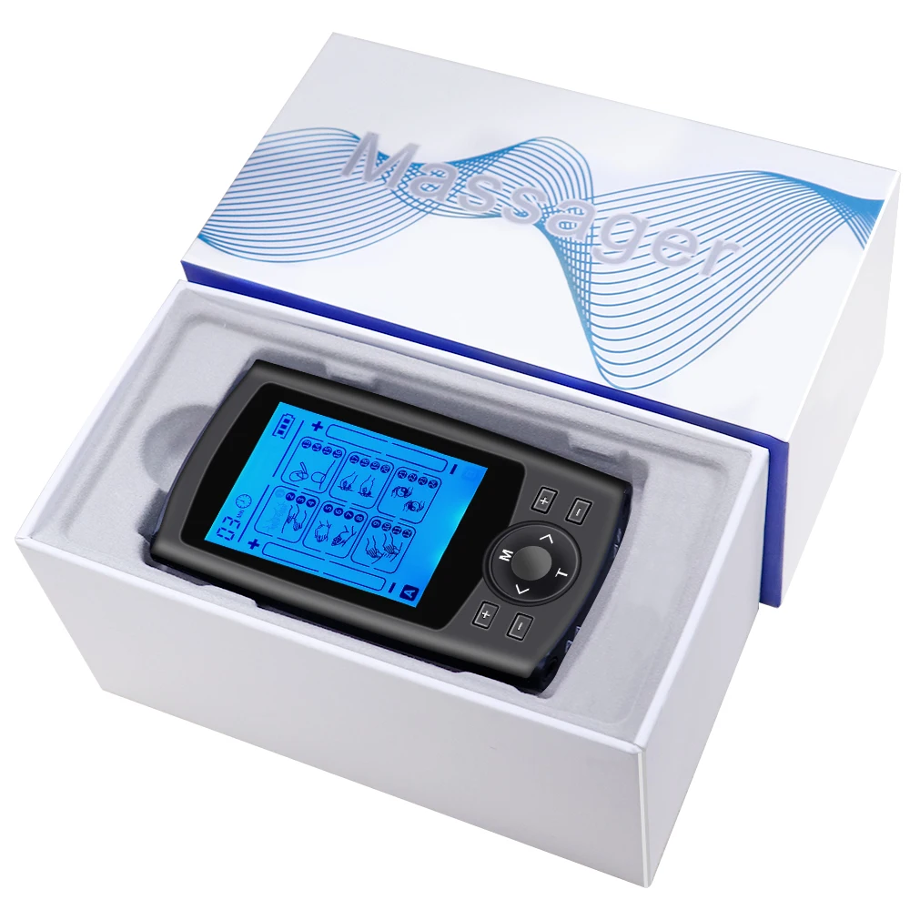 Masajeador Tens de 24 modos, relajación muscular eléctrica, Sti EMS, acupuntura, masaje corporal, terapia digital para adelgazar_voghion.com
