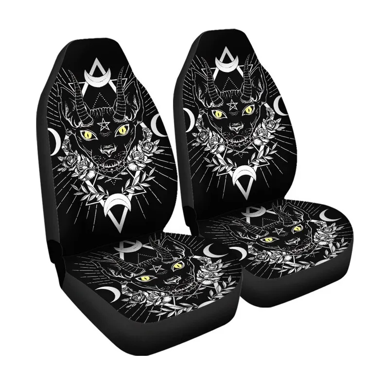 Spooky Season Bat Seat Covers - Set of Two - Pastel Goth Car Accessories  Gothic