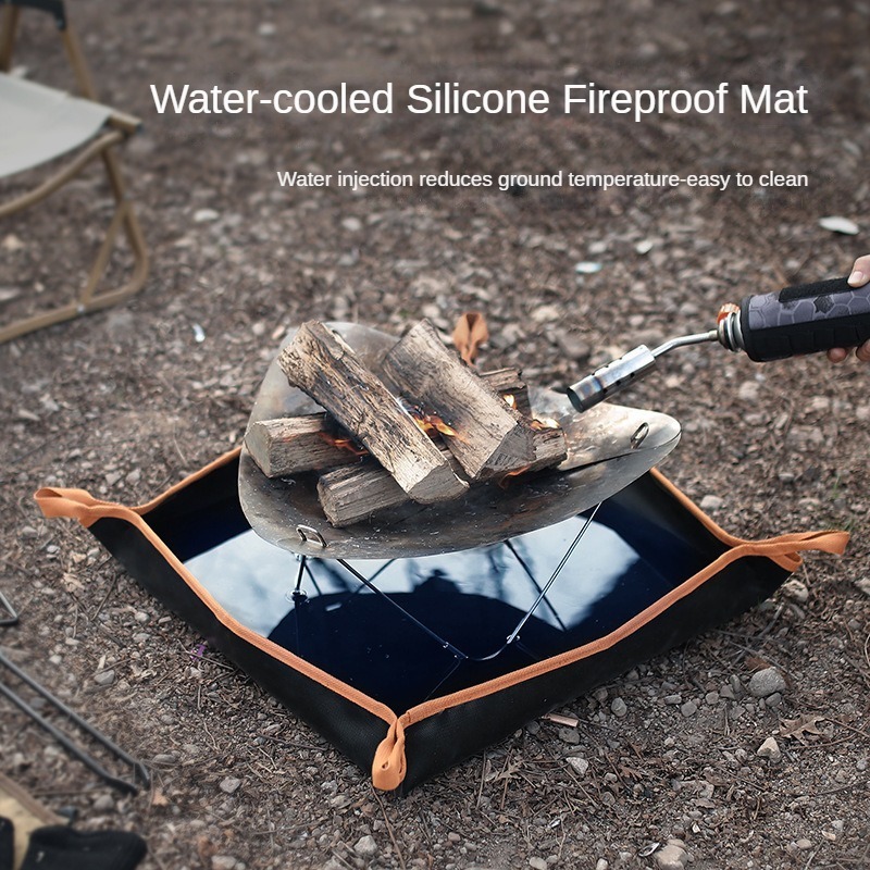 ISE MOUNT Outdoor double-sided silicone water-cooled fireproof pad,portable camping fireproof cloth,fireproof mat