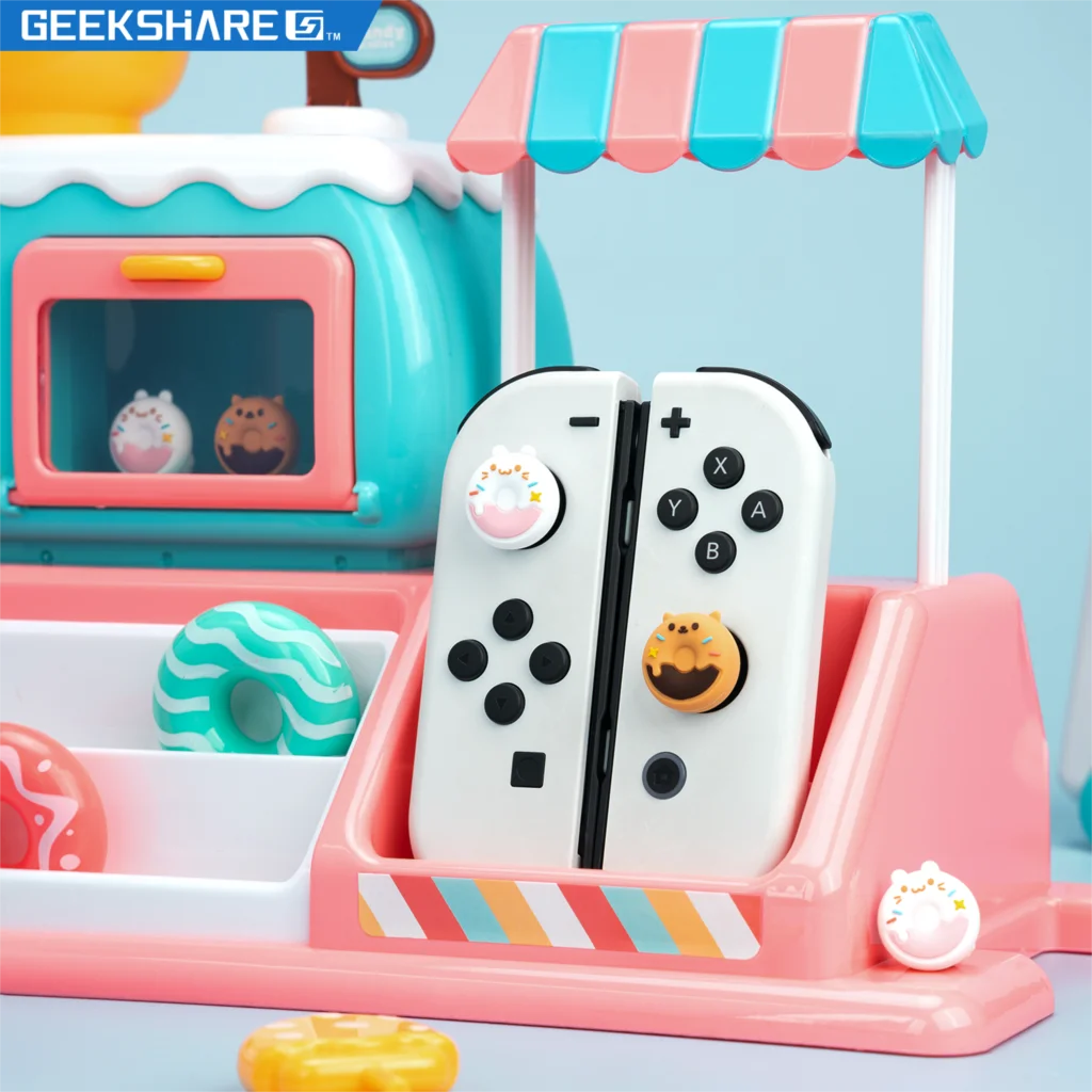 Super Cute Silicone Soft Joycon Thumb Stick Grip Cap Joystick Cover For Switch Oled NS Lite Joy-con Controller Thumbstick Case