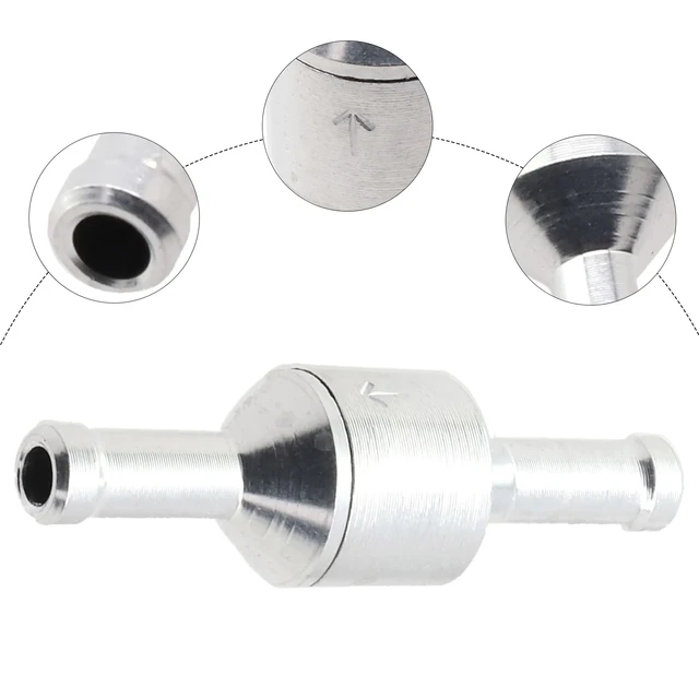 Válvula De Retención De Combustible Unidireccional - Aleación De Aluminio, 4mm OD, Para Gasolina/Diesel, Automóviles