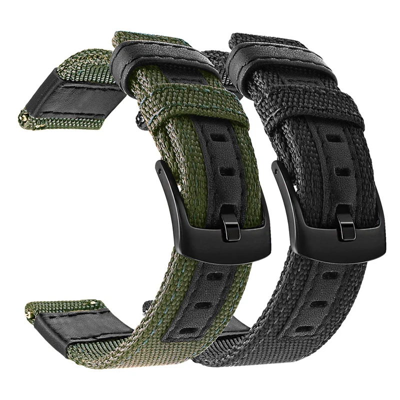 

Ремешок для Xiaomi Mi Watch S1 Active, нейлоновый кожаный браслет для наручных часов Honor Watch GS3, MI Watch, 2 цвета, 22 мм