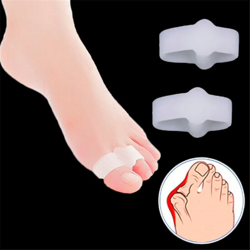 1pair New Arrivals Foot Pain Relief Gel Pillow Hallux Valgus Pro Toe Separators Alignment Silicone Insoles Bunion Hot Sale