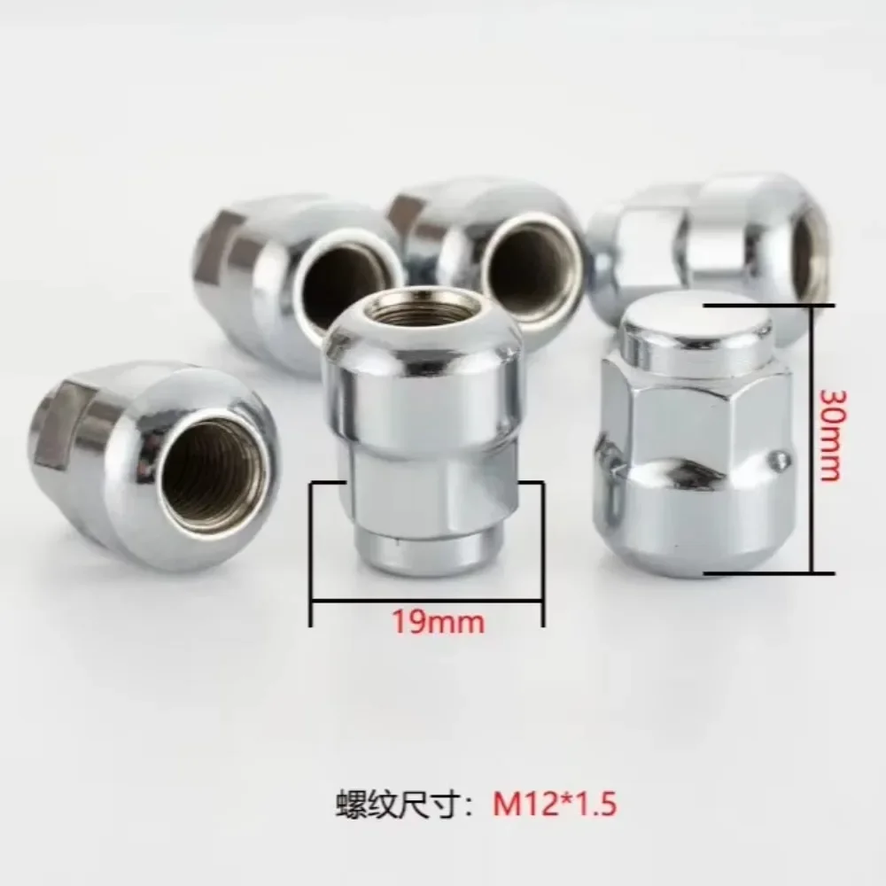 1pc Wheel Lug Nut Screw Suit for Honda Accord City Civic CR-V Fit Odyssey Spirox M12x1.5 Hex 19mm Thickness 28/30/35mm