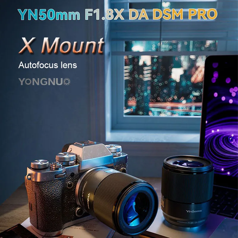 

YONGNUO YN50mm F1.8X DA DSM Pro APS-C Fixed Focus AF/MF Camera Lenses for Fujifilm X X-T4 X-T5 X-T20 X-T30 X-H2S X-Pro3