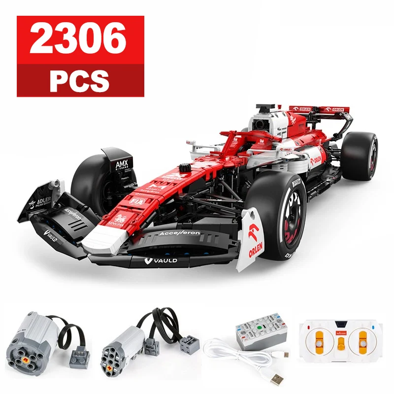 Italia F1 Racing Car 1:8 Rc Formula Racing C42 Building Blocks Modello Tecnico Veicolo Mattoni Giocattoli Per Bambini Regalo Di Compleanno